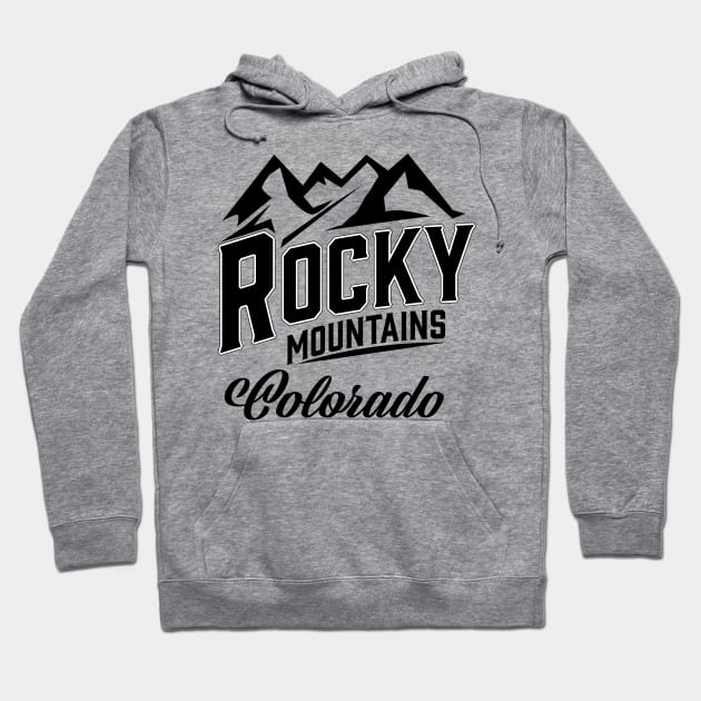 Rocky Mountains Colorado Hoodie by nickemporium1